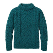 Aran St. Bridgets Weave Sweater Transformative Teal