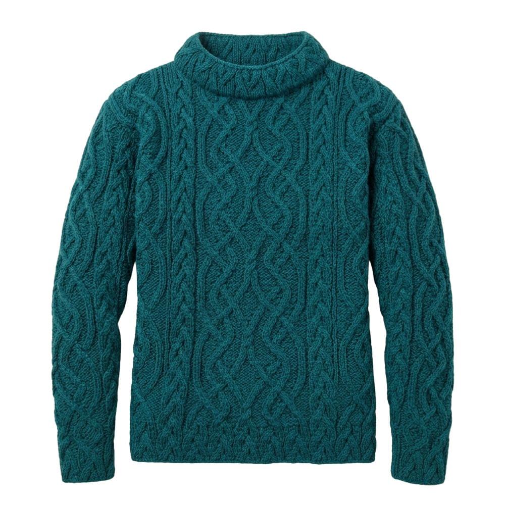 Aran St. Bridgets Weave Sweater Transformative Teal