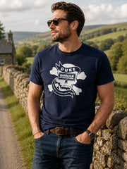  Barbour International Angle(Duke22) T-shirt Deep Navy Size L Best of British NBPT  Men.
