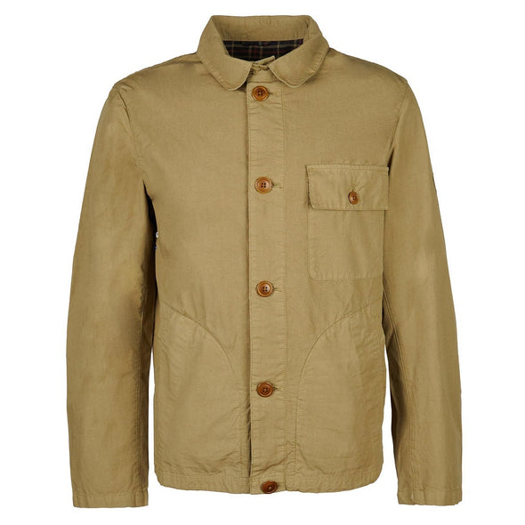Barbour International McQueen Terrance Chore Casual Jacket Olive Size-L