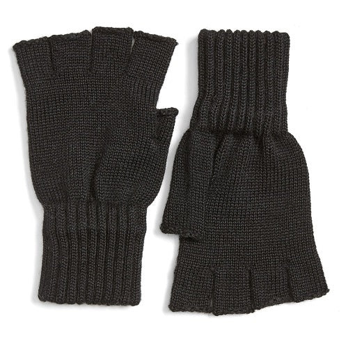 Barbour Fingerless Gloves Black Large Gloves product image with Barbour