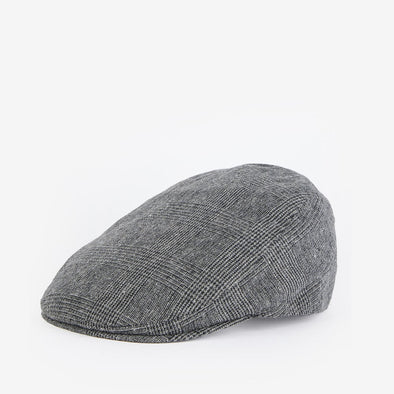 Barbour Cheviot Flat Cap Charcoal Check