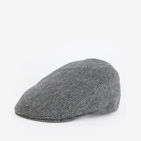 Barbour Cheviot Flat Cap Charcoal Check
