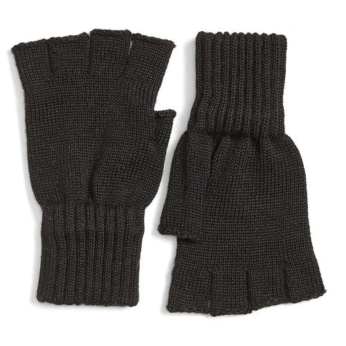 Barbour Fingerless Gloves Black Small Gloves product image with Barbour