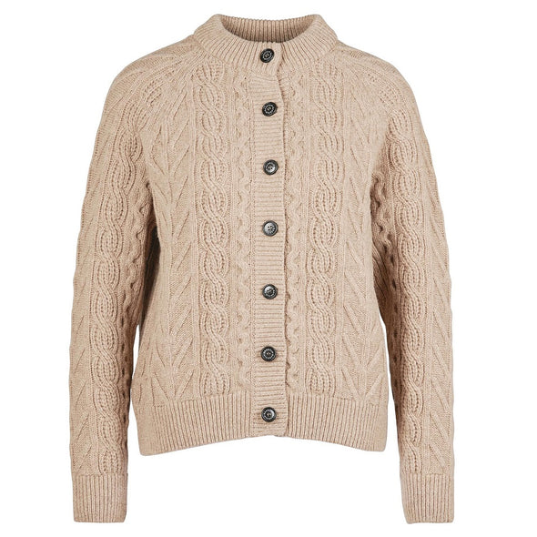 Barbour Buttercup Cardigan In Fawn Melange Size US12