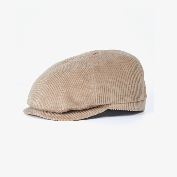 Barbour Thorns Cord Bakerboy Cap In Military Brown Size XL