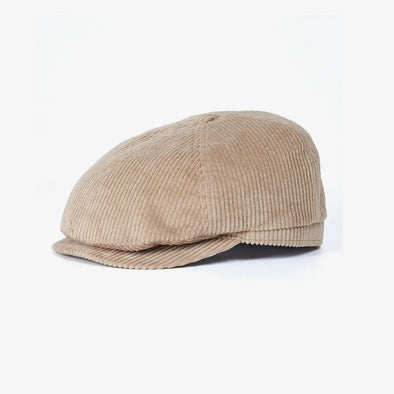 Barbour Thorns Cord Bakerboy Cap In Military Brown