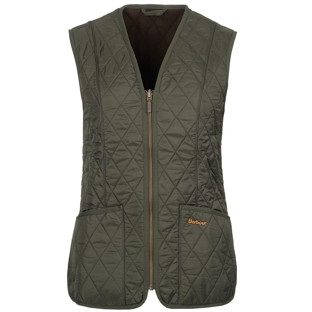 Barbour Womens Fleece Betty Liner Dark Olive Size US4 product image with Barbour