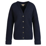 Barbour Stitch Guernsey Button Cardigan In Navy Cardigan product image with Barbour