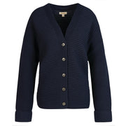 Barbour Stitch Guernsey Button Cardigan In Navy Cardigan product image with Barbour