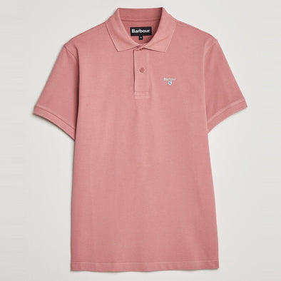 Barbour Sports Polo Shirt In Faded Pink