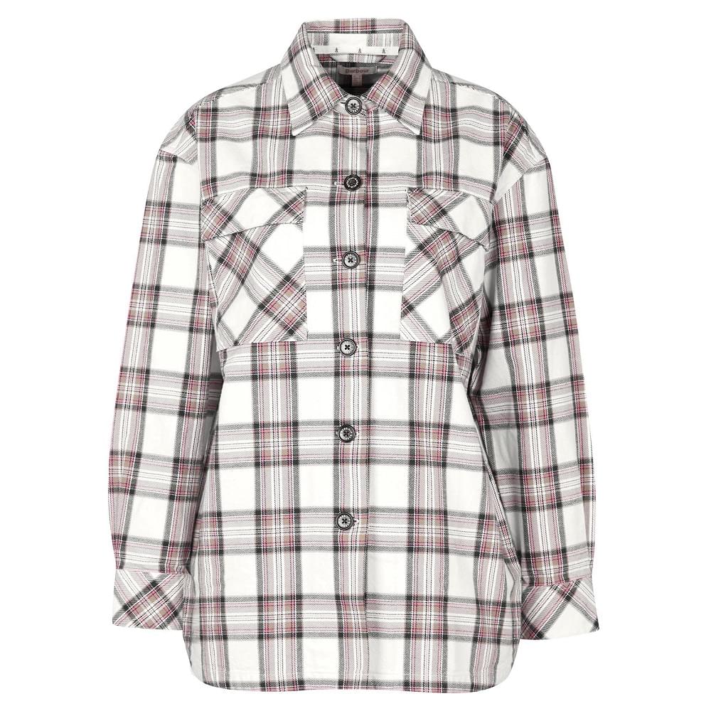 Barbour Coraline Overshirt In Cloud/Navy product image with Barbour