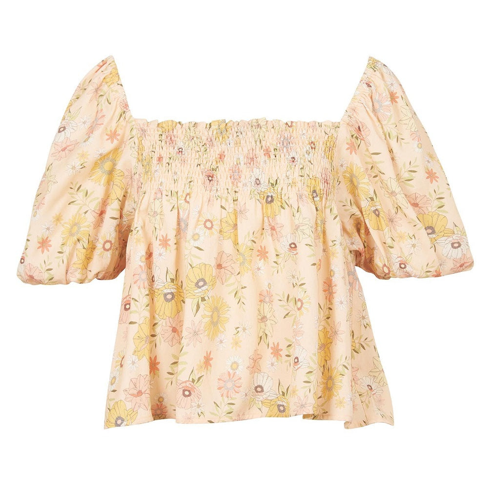 Barbour Coraline Top In Multi Light Size US10