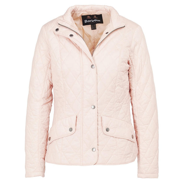 Barbour Flyweight Cavalry Quilted Jacket In Rose Dust Size US4