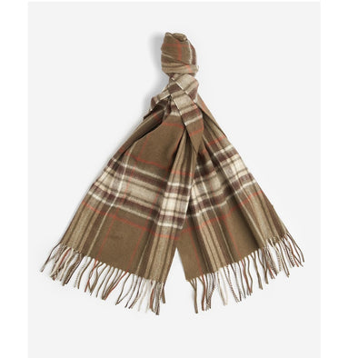 Barbour Torridon Plaid Scarf Olive/Warm Ginger One Size