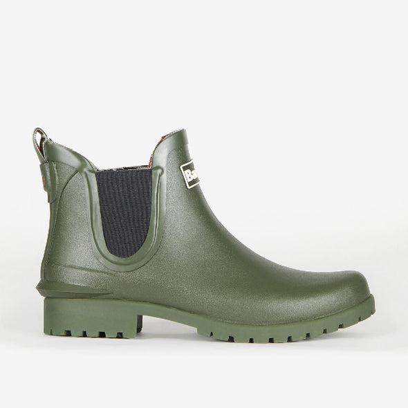 Barbour Wilton Wellington Boot in Olive Size US11