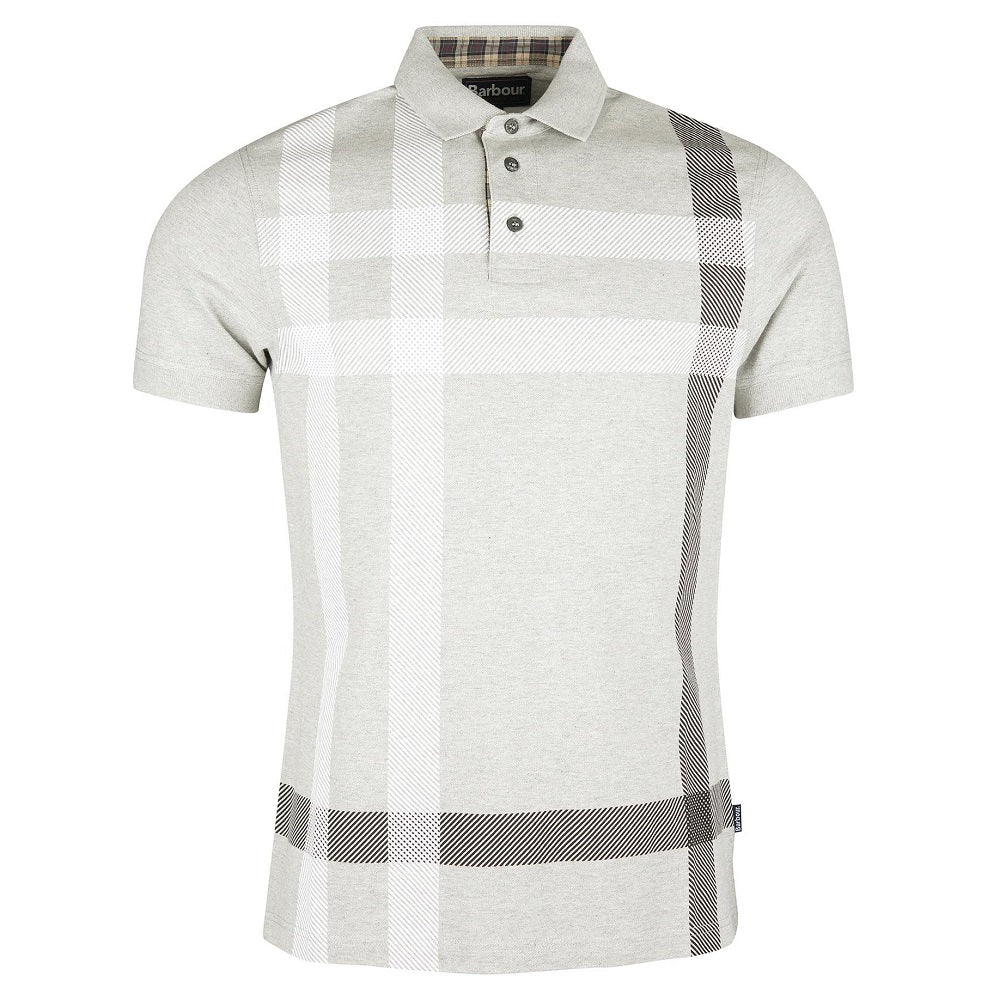 Barbour Blaine Polo Shirt In Grey Marl Size-XXL
