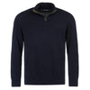 Barbour Cotton Half Zip Sweater in Navy Size-M