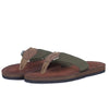 Barbour Toeman Beach Sandal In Olive Size-8