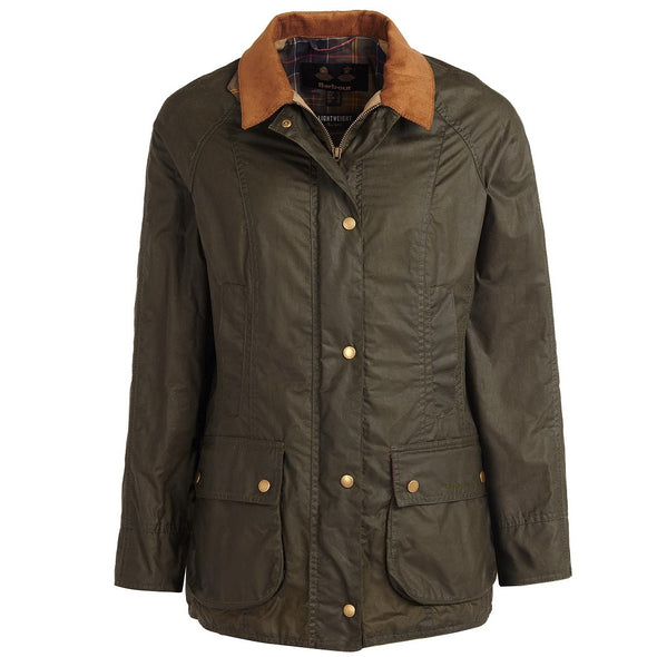 Barbour Lightweight Beadnell Waxed Cotton Jacket In Archive Olive