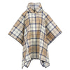 Barbour Portree Tartan Showerproof Poncho In Hessian/Navy Tartan One Size