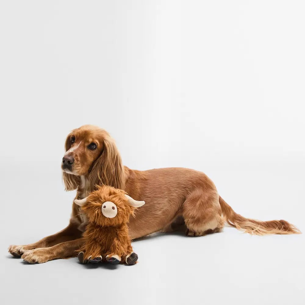 Barbour Highland Cow Dog Toy Brown/Classic One Size