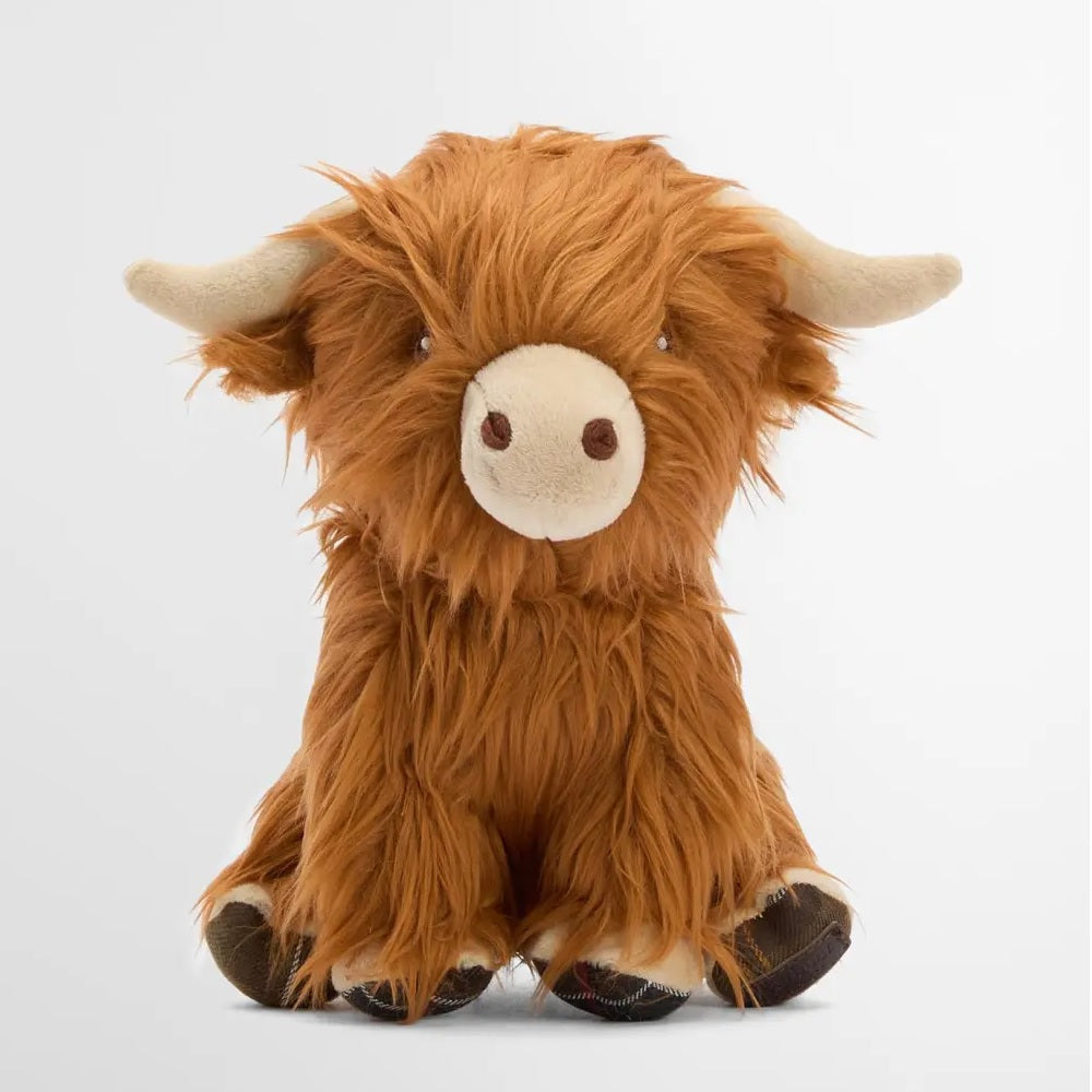 Barbour Highland Cow Dog Toy Brown/Classic One Size Dog Toy product image with Barbour, Classic, Highland