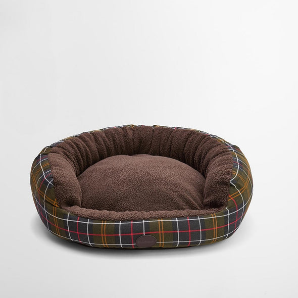 Barbour Dog Snuggle Bed 35' In Classic Tartan One Size