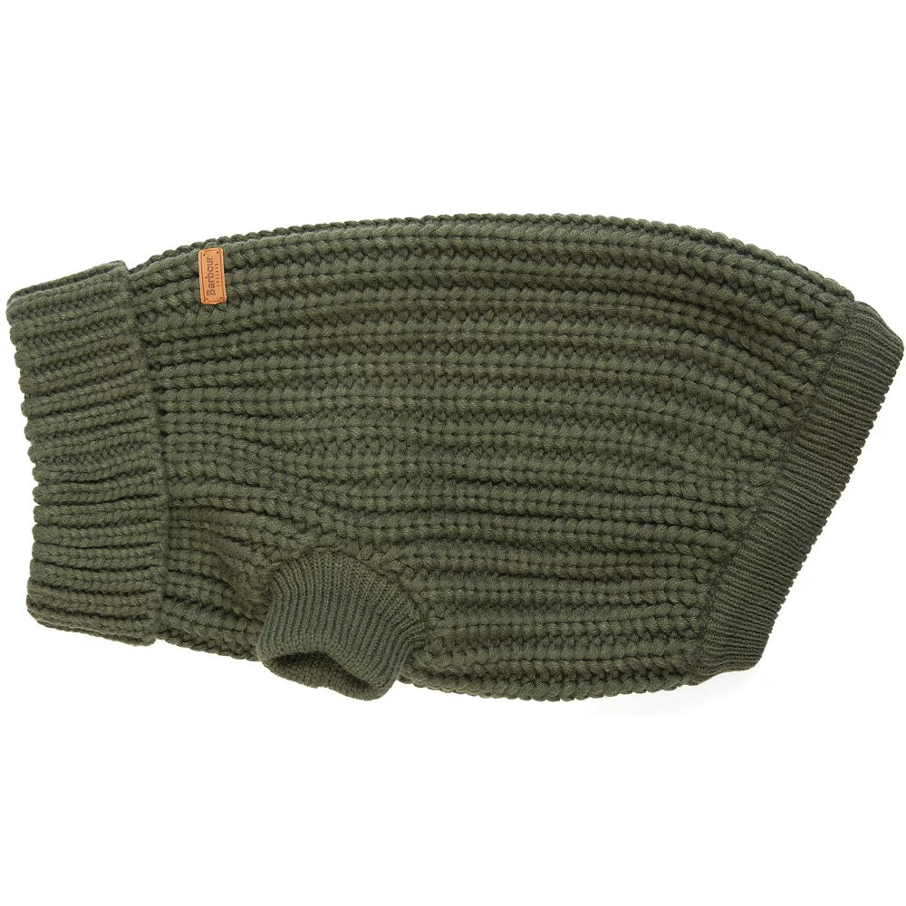 Barbour Saltburn Dog Jumper in Olive