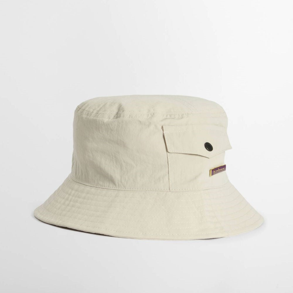 Barbour Tracker Showerproof Bucket Hat in Mist Size XL