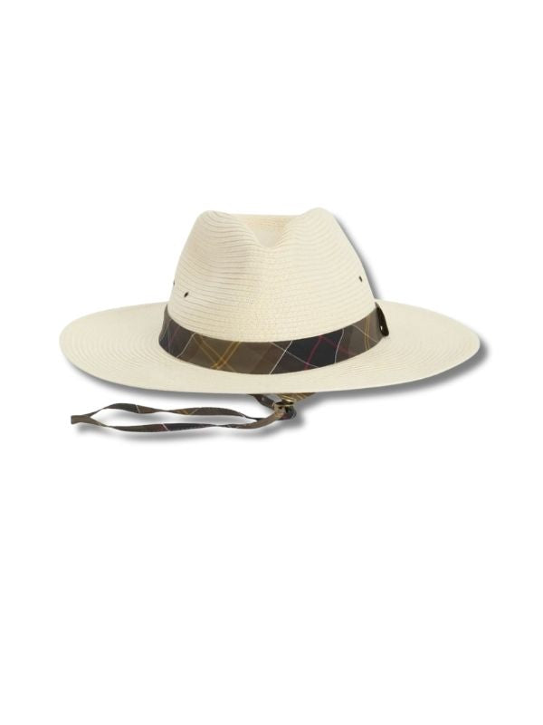 Barbour Kirkstone Fedora Summer Hat Ecru Size S Hat product image with Barbour