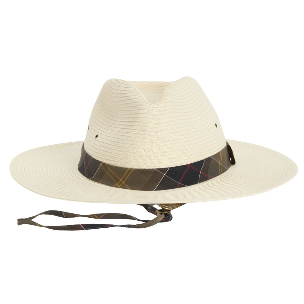 Barbour Kirkstone Fedora Summer Hat Ecru Size M