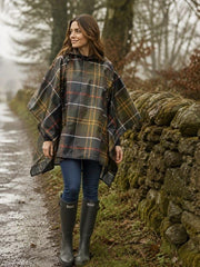 Barbour Showerproof Poncho Classic Tartan Poncho product image with Barbour, Tartan, Classic