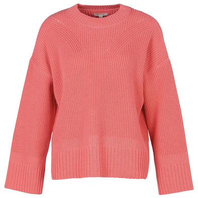 Barbour Coraline Knitted Jumper In Pink Punch