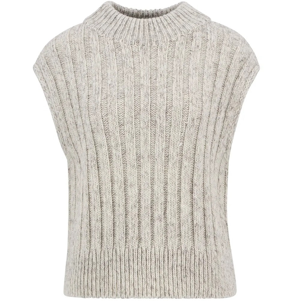 Babrour Anastasia Knitted Sweater Vest -Oat Sweater product image