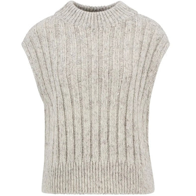 Babrour Anastasia Knitted Sweater Vest -Oat