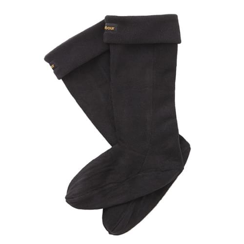 Barbour Fleece Wellington Socks Black Med product image with Barbour
