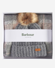Barbour Saltburn Beanie & Tartan Scarf Gift Set in Grey Rose One Size Scarf product image with Barbour, Tartan, Gift