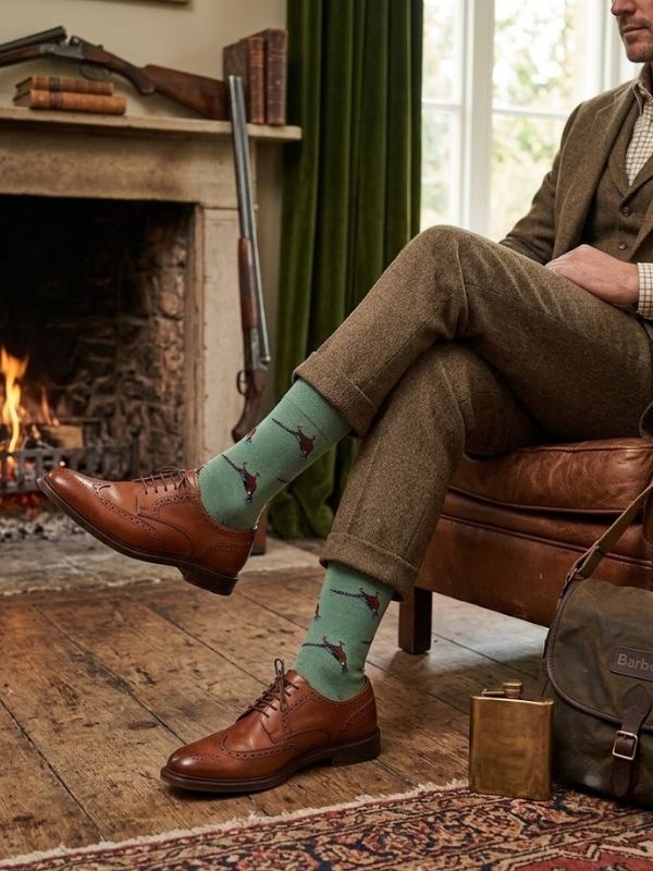 Barbour Mavin Socks Loden Frost product image with Barbour
