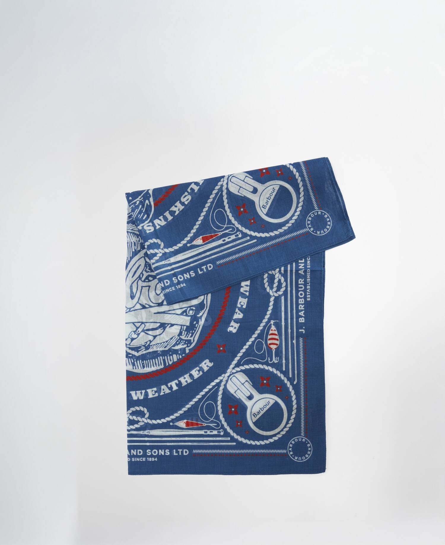 Barbour Heritage Bandana In Sailboat Blue One Size