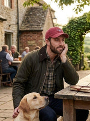 Barbour Cascade Sports Cap Lobster Red One Size Best of British NBPT  Men.