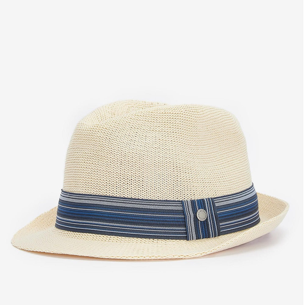 Barbour Belford Trilby Ecru/Blue Size L