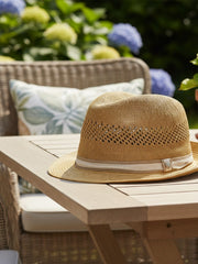 Barbour Craster Trilby Hat Dark Tan Trilby product image with Barbour