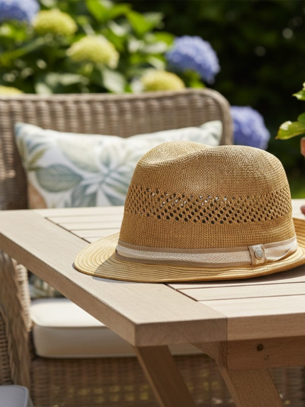 Barbour Craster Trilby Hat Dark Tan Size M Trilby product image with Barbour