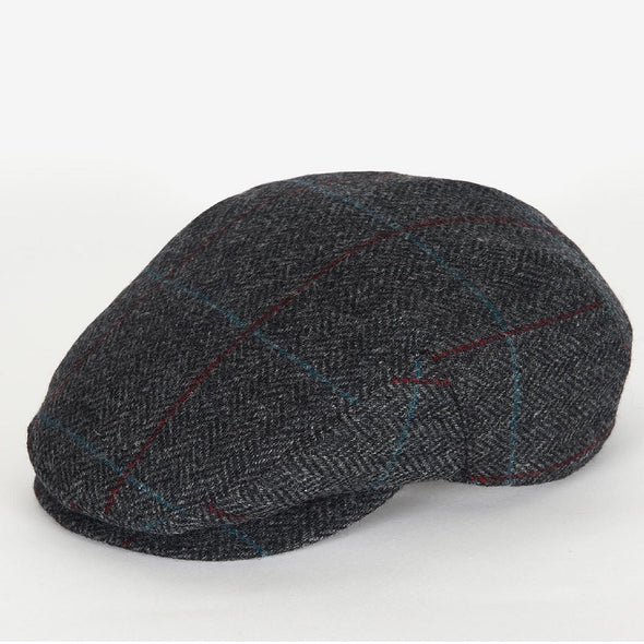Barbour Cairn Cap Charcoal/Red/Blue Size 7 1/2