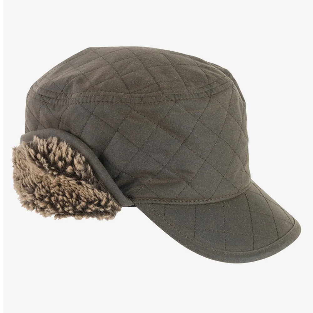 Barbour Stanhope Wax Trapper Hunting Hat Olive Size M Hat product image with Barbour, Wax