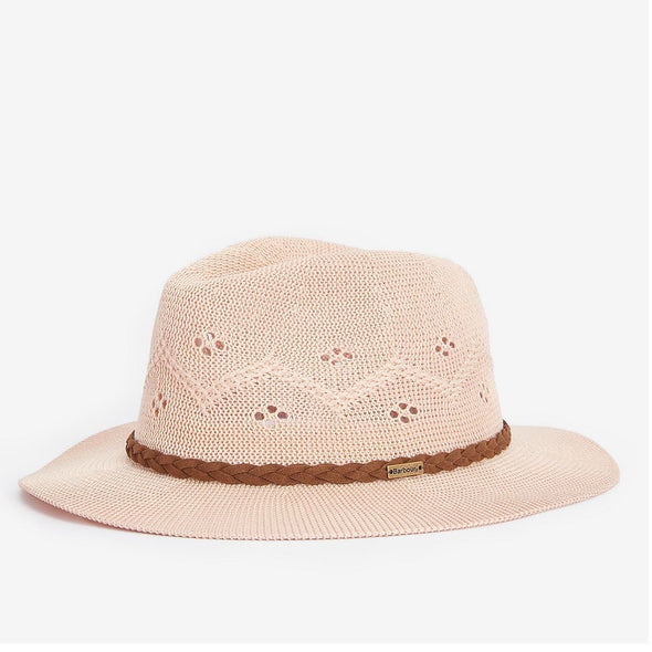 Barbour Flowerdale Trilby Hat In Primrose Pink Size L