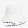 Barbour Kilburn Reversible Bucket Hat In Classic White Size M