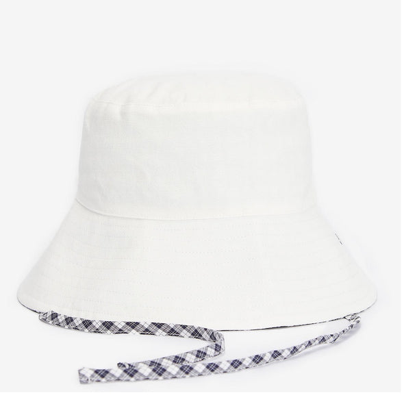 Barbour Kilburn Reversible Bucket Hat In Classic White Size L