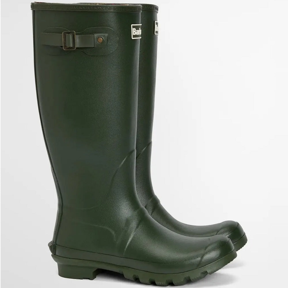 Barbour Men's Bede Wellington Boots In Olive Size 12